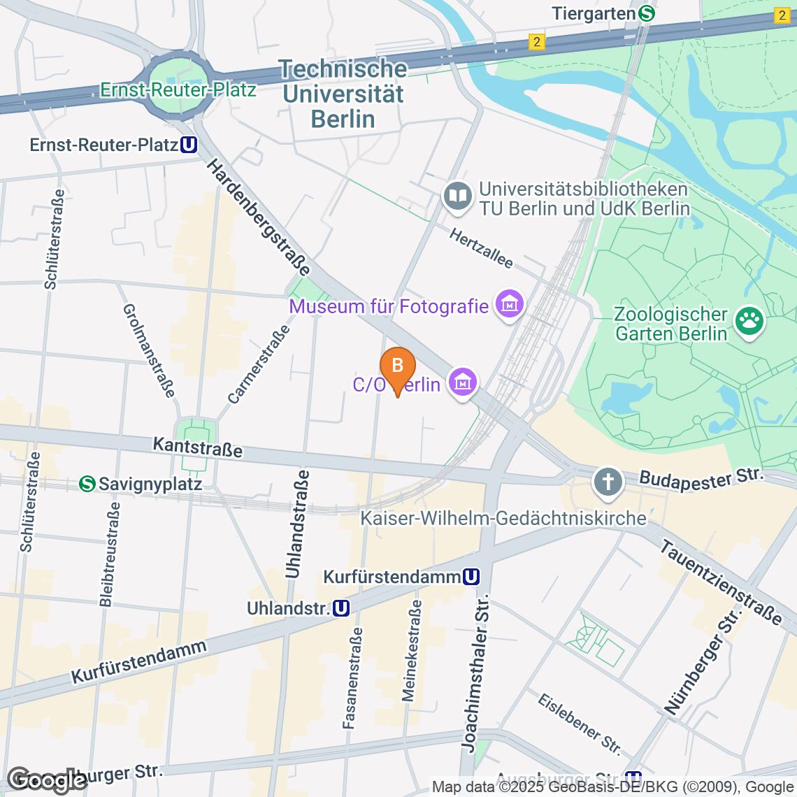 Öffnen Sie die Karte auf der Website von Google Maps